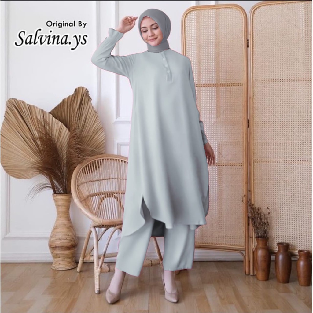 ONE SET SETELAN MANONA DAILY BUSUI TUNIK WANITA SET MOSCREPE  REMAJA KONDANGAN-4