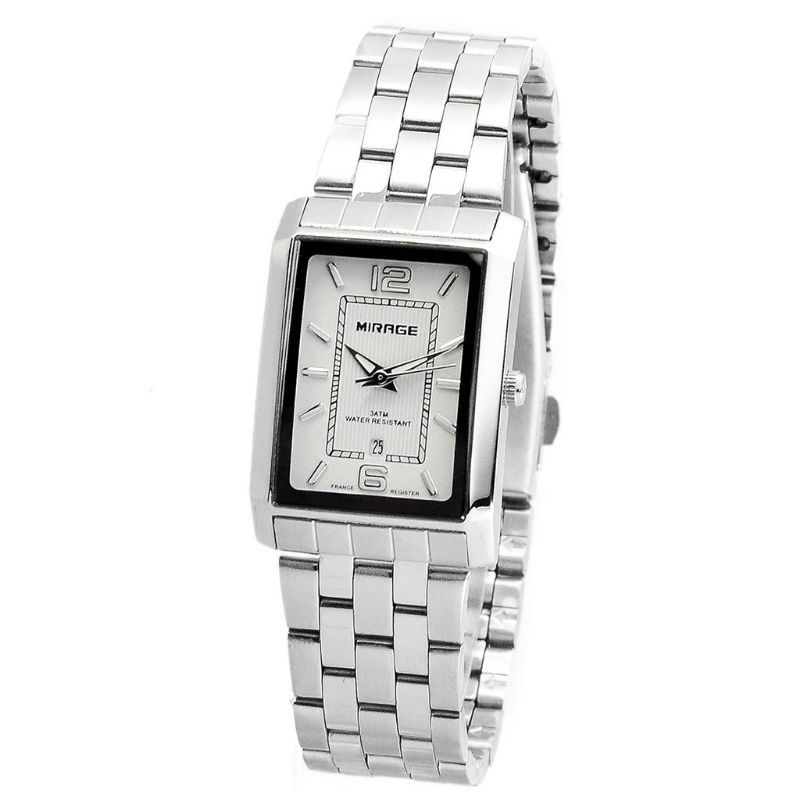 jam tangan Mirage Rante silver segi wanita ori