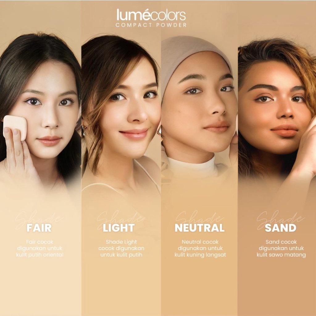 Bedak Padat Lumecolors Two Way Cake Compact Powder Kosmetik Wajah