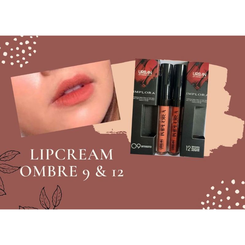 LIP CREAM MATTE IMPLORA OMBRE/BPOM 100% ORIGINAL