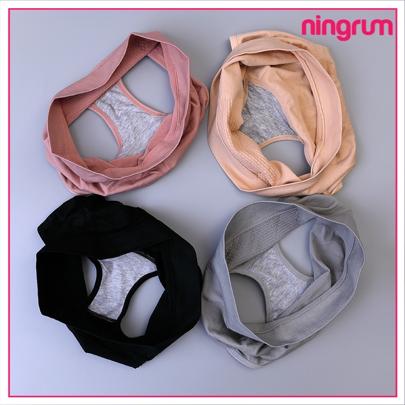 Ningrum Pakaian Dalam Wanita Celana Dalam Push Up Seamless Cd Pelangsing Katok Senam Kolor Import - 3011