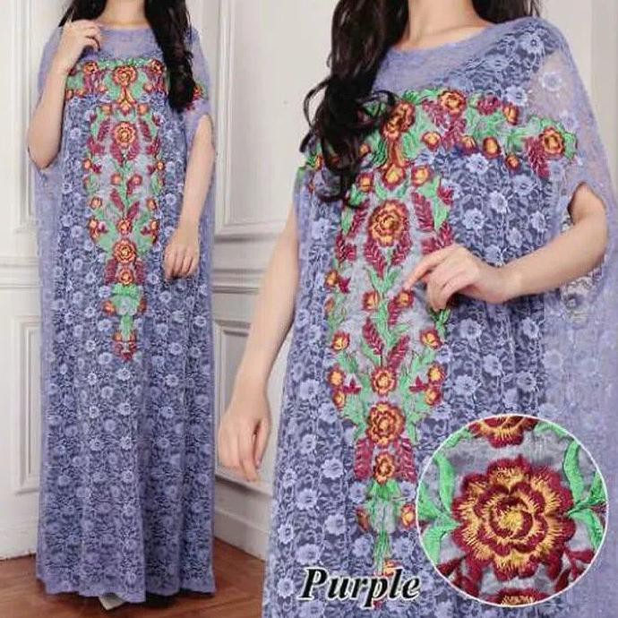 FLASH SALE - KAFTAN BUNGA MAYA HITAM / GROSIR BAJU KAFTAN / KAFTAN MUSLIM