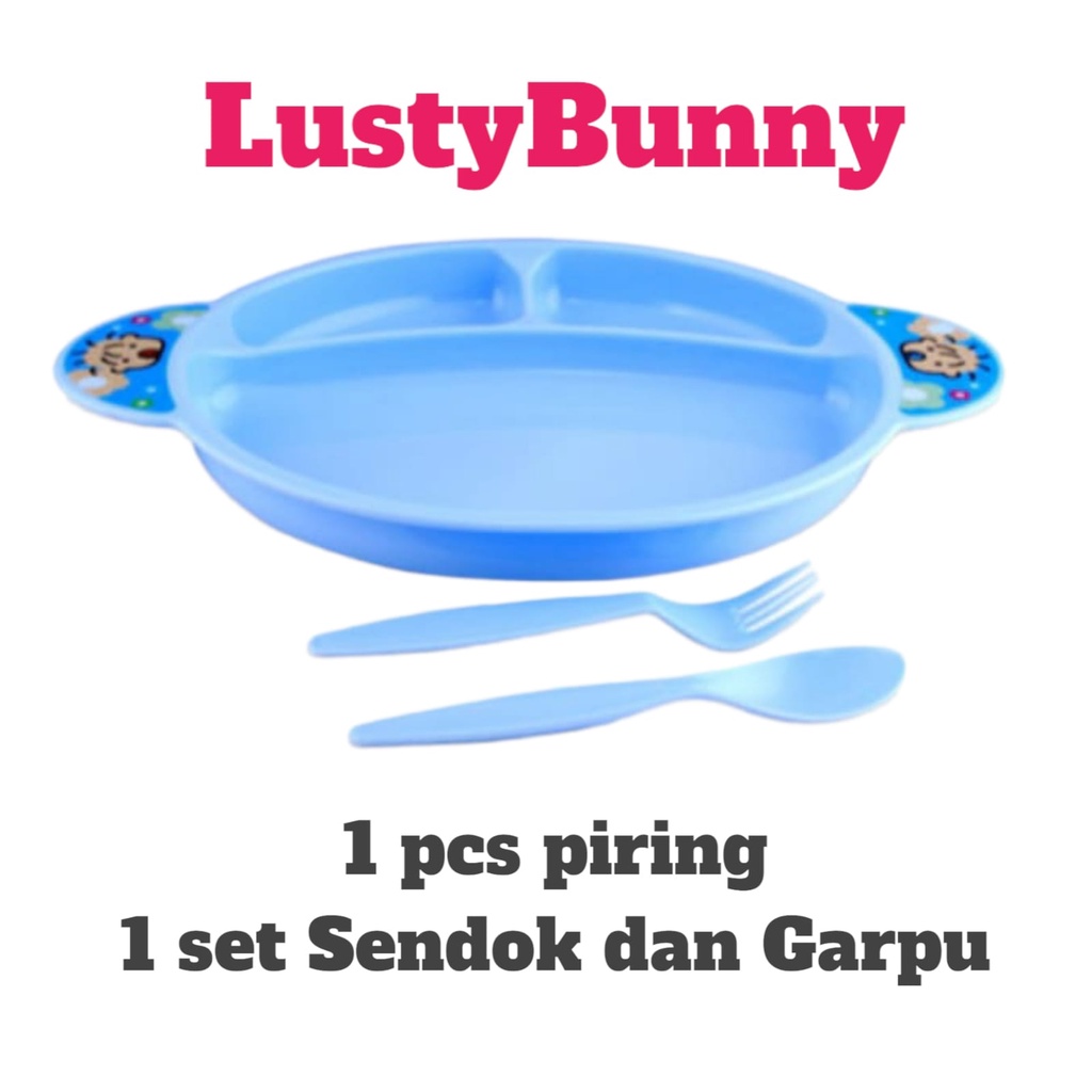 GloryBaby-LustyBunny Peralatan Makan Bayi 3 in 1 Tempat Makan Bayi