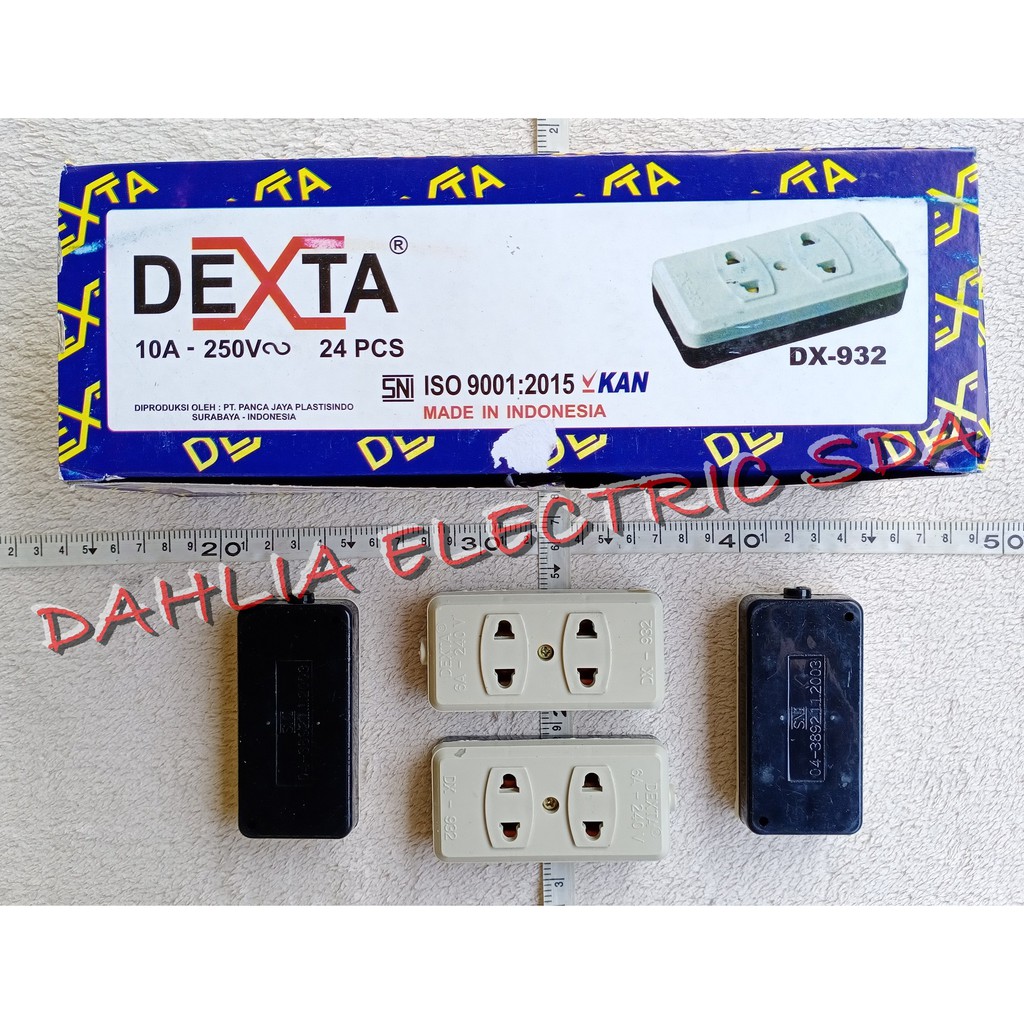 STOP KONTAK GEPENG 2 LUBANG DEXTA DX-932
