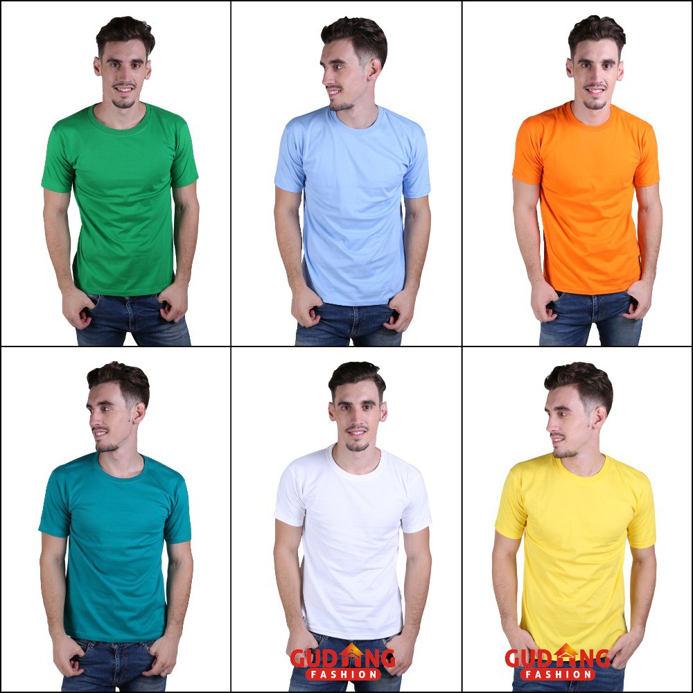 Kaos Polos O-Neck Pendek - Banyak Pilihan Warna PLS (COMB)