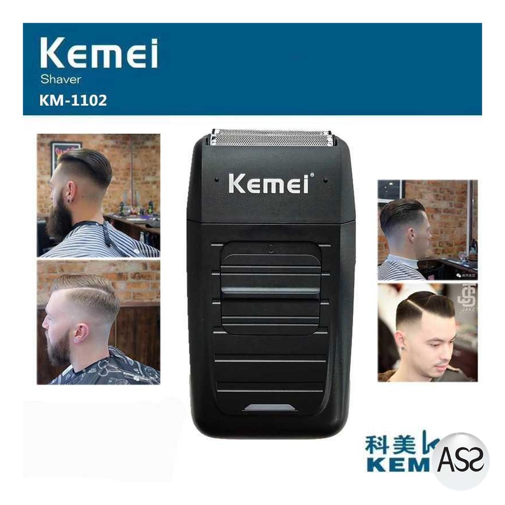 ASS Shop - Kemei Alat Cukur Elektrik Rechargeable Cordless Shaver for Men-KM-1102