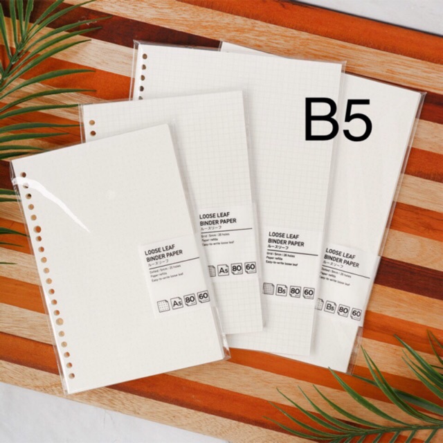 Loose Leaf B5 Grid / Kotak / Dotted / Titik Binder Paper Panmomo