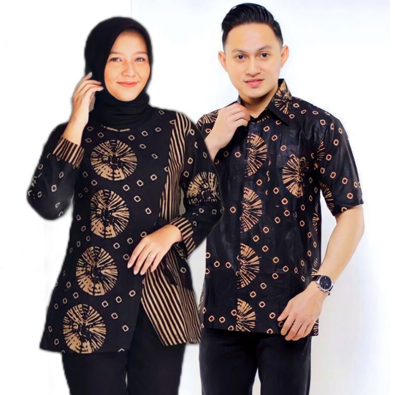 couple batik jumputan Original hilmi super seragam batik kerja kantor pakaian pria wanita batik hita