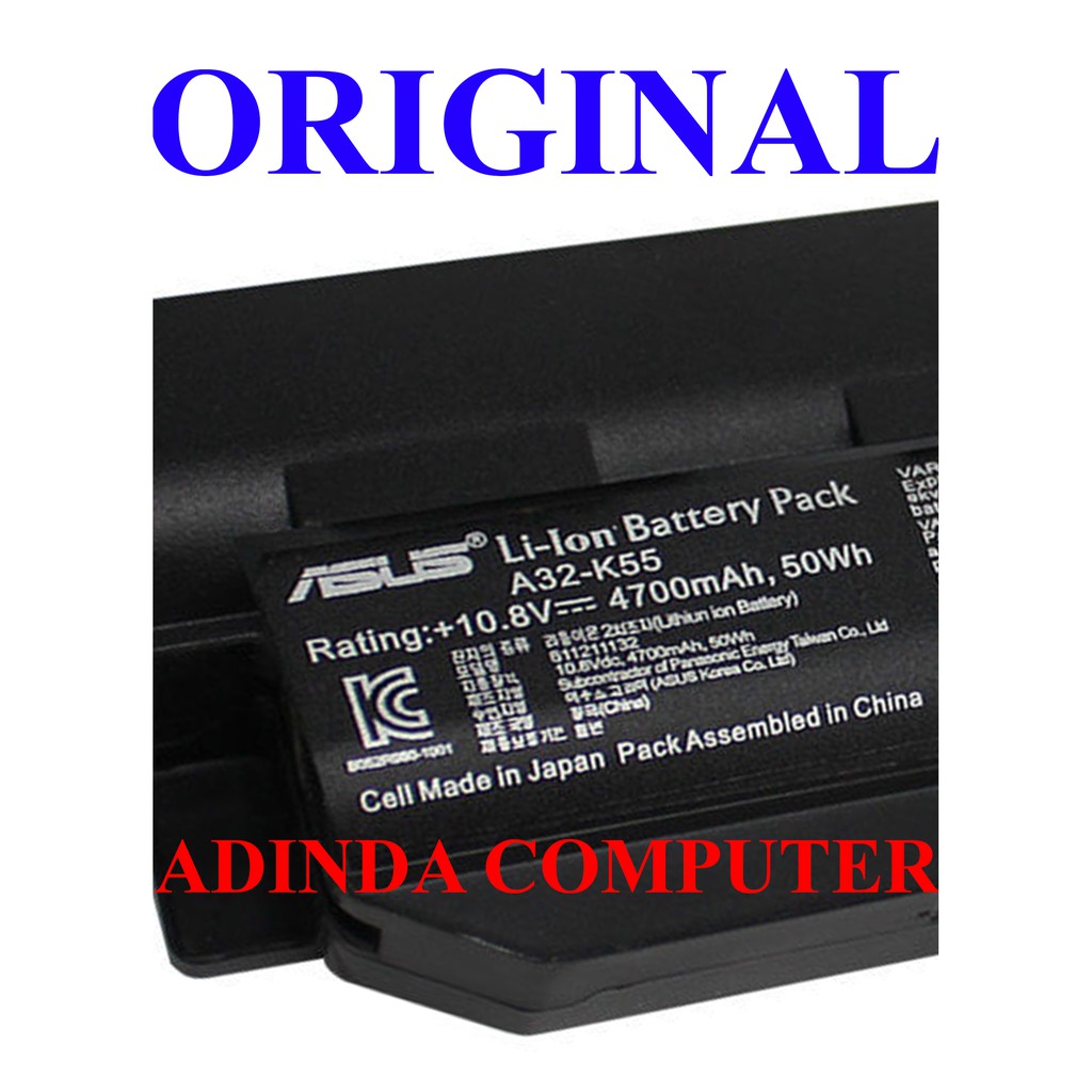 Baterai Asus A45 A55 A75 A85 F45 F55 F75 K45 K55 K75 ORIGINAL