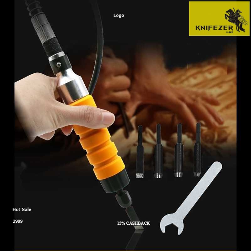 

Pisau Ukir Otomatis / Alat Ukir Kayu Electric Wood Carving Tool Set lengkap + 5 Mata Ukir