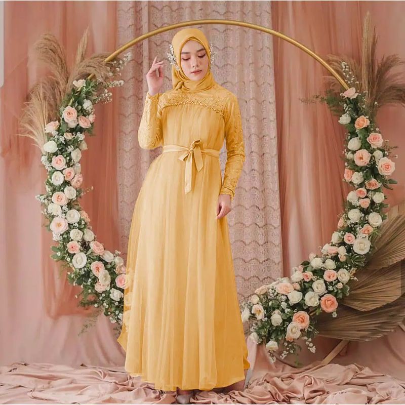 XOS - MAXI DRESS MIKAILA / MAXI TERBARU / FASHION MUSLIMA / COD✅ (Good Quality)