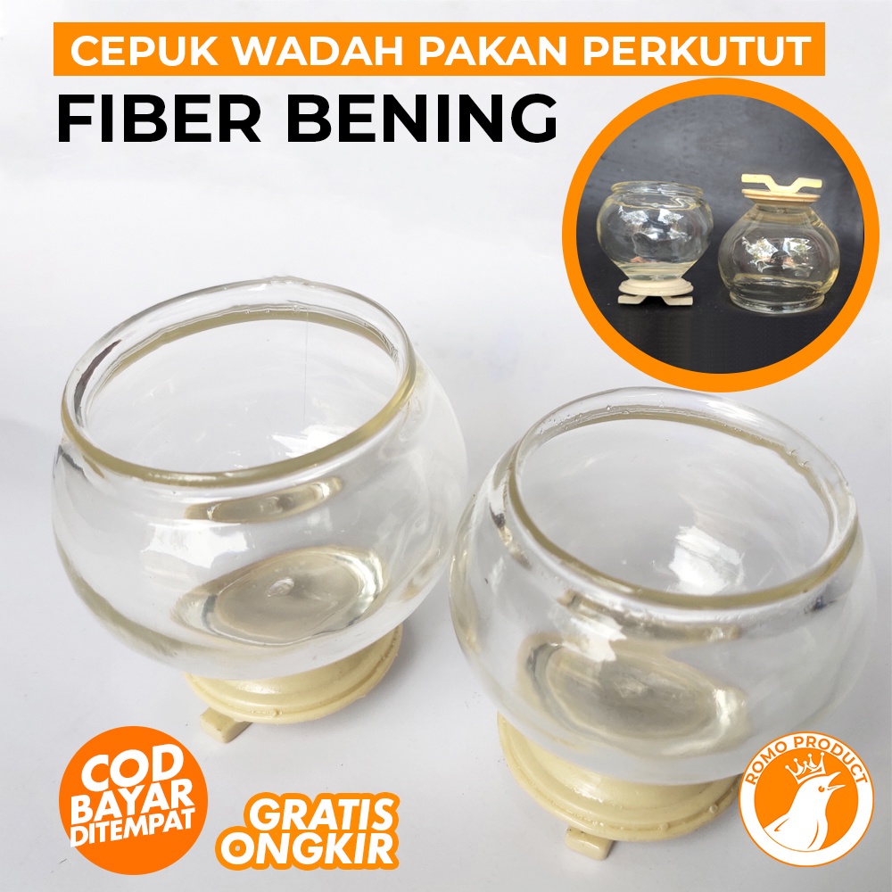 CEPUK TEMPAT MAKAN MINUM BURUNG PERKUTUT FIBER AKRILIK MURAH