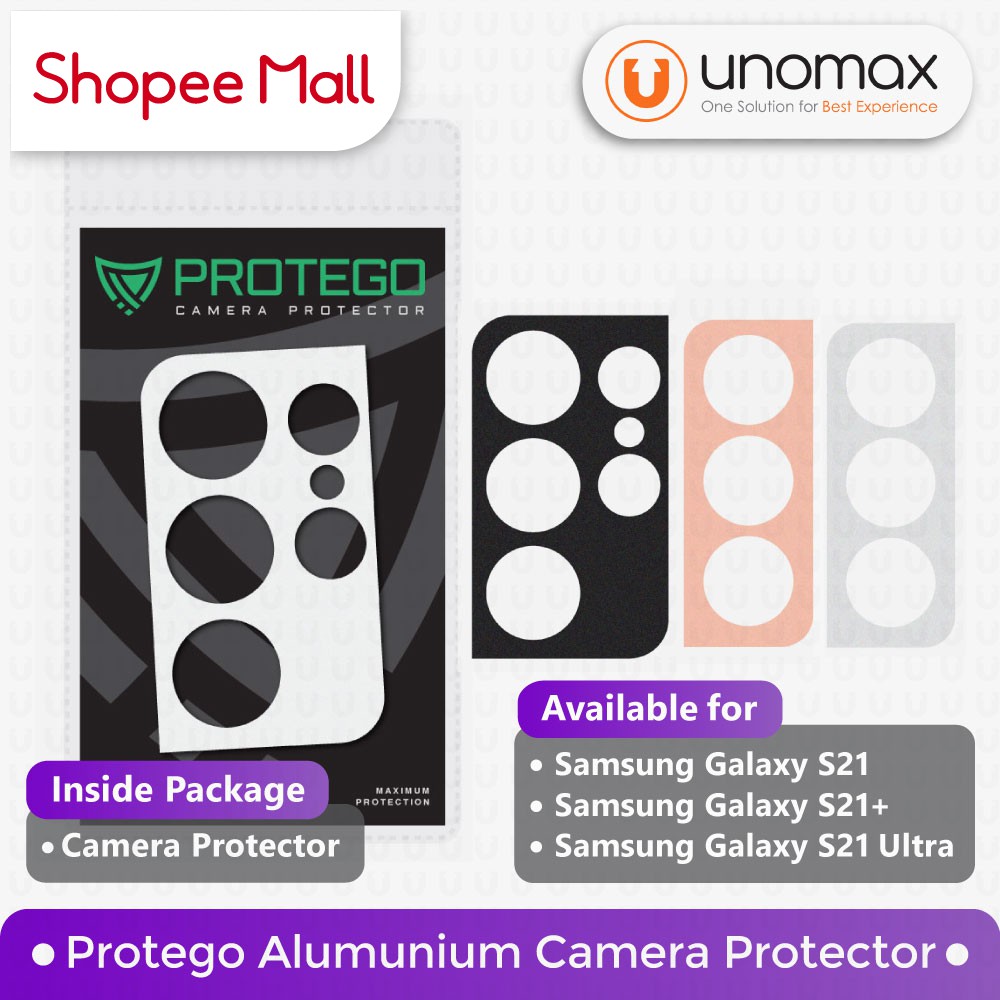 Camera Protector Samsung Galaxy S21 / S21+ / S21 Plus / S21 Ultra Protego Aluminium