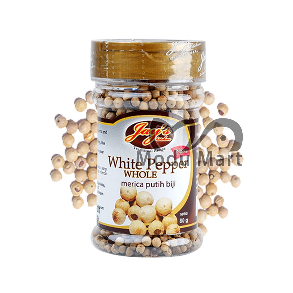 

JAYS KITCHEN White Pepper Whole Seed 80g - Jay's Kitchen Merica Lada Putih Biji Utuh