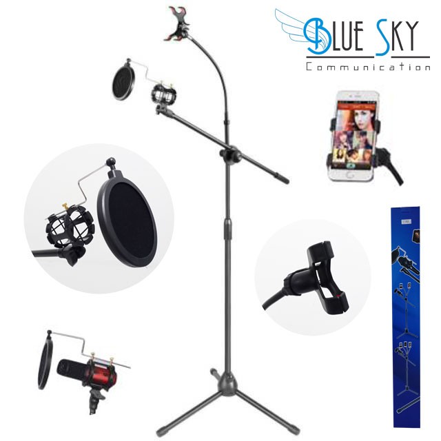 STAND MICROPHONE CONDENSER PLUS FILTER