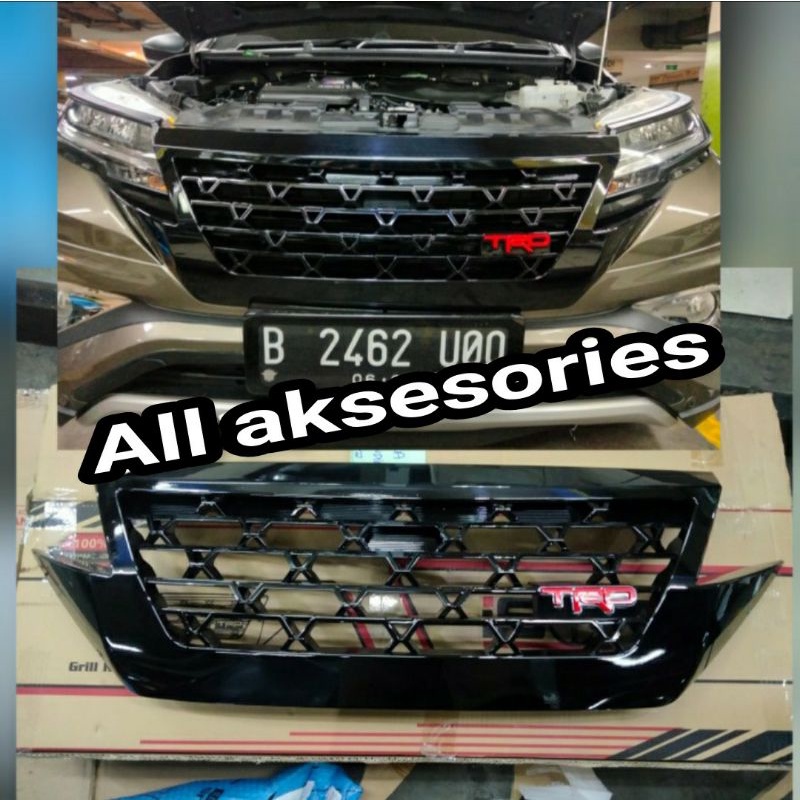 Grill All New Rush Terios TRD plastik ABS Hitam Glosy 2018-2021