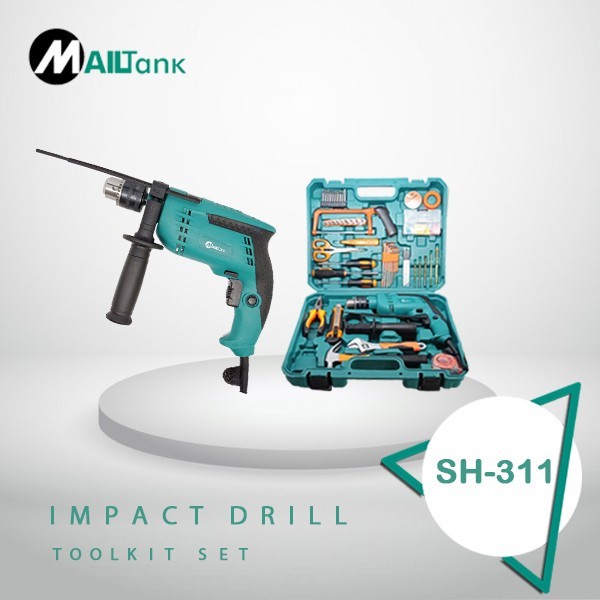 PROMO !! MAILTANK SH311 IMPACT DRILL ELECTRIC DAN SET TOOLKIT 24 ITEM IN 1