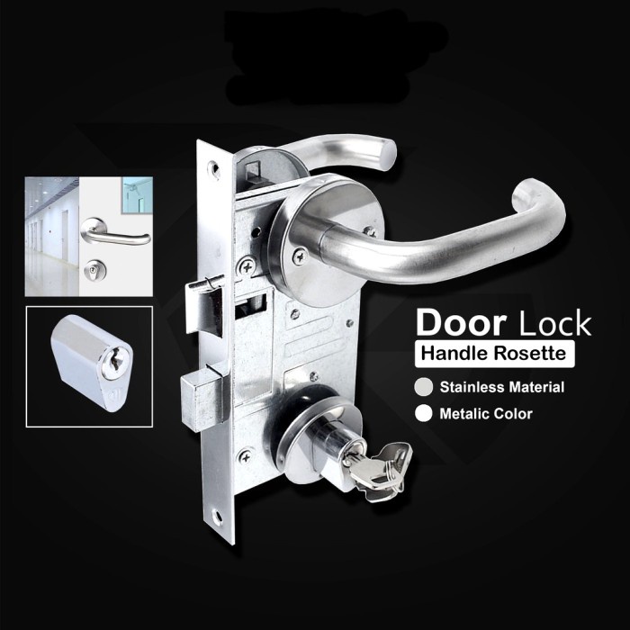 

Kunci Pintu Pisah - Full Set / Stainless Door Lock