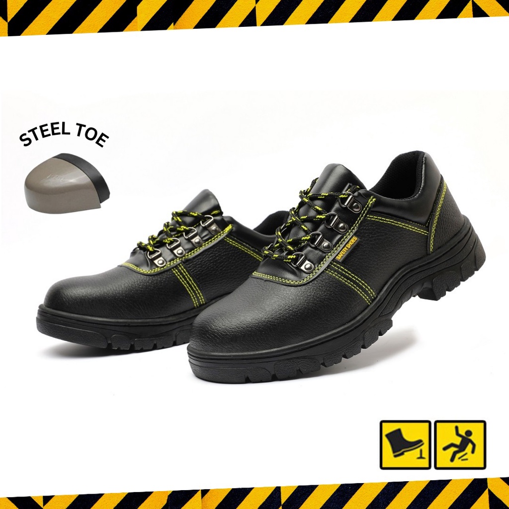 SEPATU SAFETY SHOES LOW SSL 800 MURAH BERKUALITAS SEPATU KERJA PALING MURAH BLACK HITAM PRIA WANITA