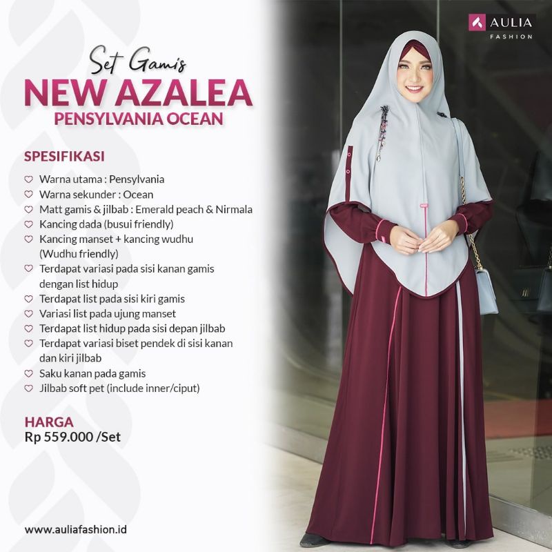 New Azalea Pensylvania Ocean | Aulia Fashion | Gamis syar'i