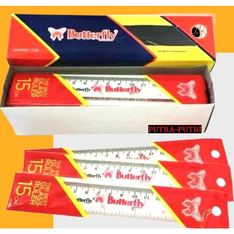 

Penggaris Butterfly 15cm