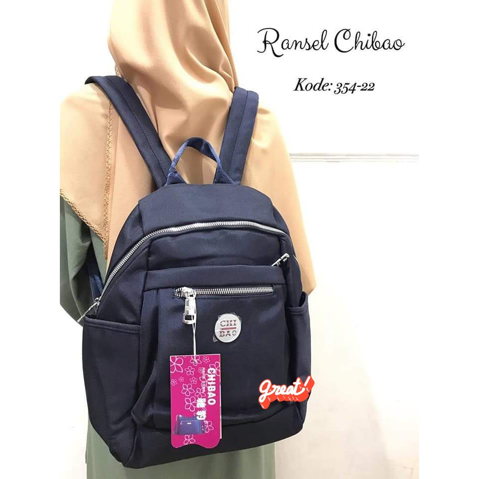 TAS RANSEL WANITA TERBARU BAHAN KANVAS 354-22. RANSEL CHIBAO BEST SELLER CHIBAO RANSEL BAHAN KANVAS!