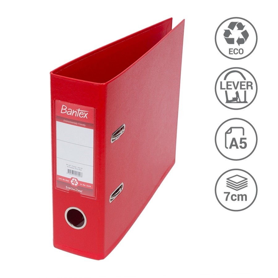 

Bantex Lever Arch File Ordner Plastic A5 Kwitansi 7cm Red 1453 09