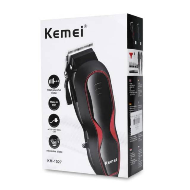 Profesional Hair Clipper kemei km-1027-mesin cukur rambut elektrik