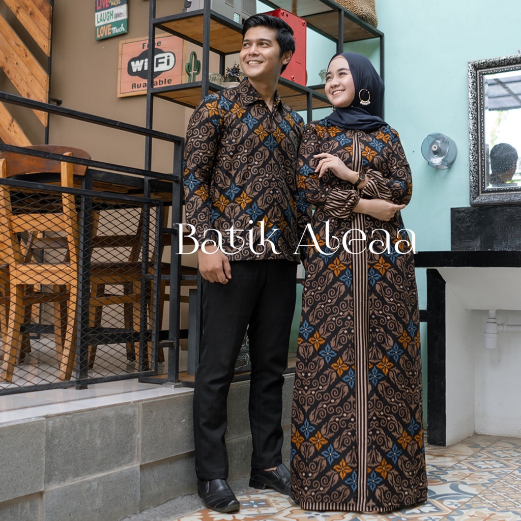 COUPLE GAMIS SONGKET Biru Dan Songket Hijau