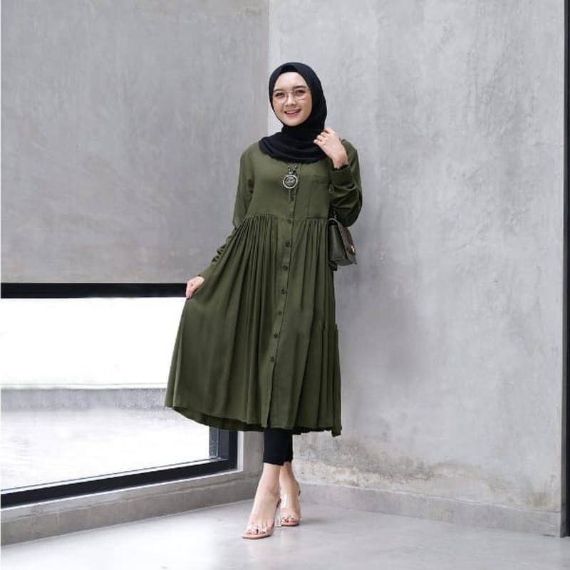 Long Tunik Salvina Ys Original/ Tunik Salvina/ Baju Adem/ Baju Resmi/ Baju Santai Adem Dan Nyaman/ T