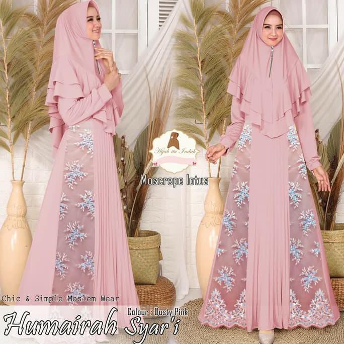 ► BANTING HARGA SETELAN WANITA KEKINIAN► GAMIS SYARI HUMAIRAH NEW BORDIR-3D SET HIJAB - GAMIS