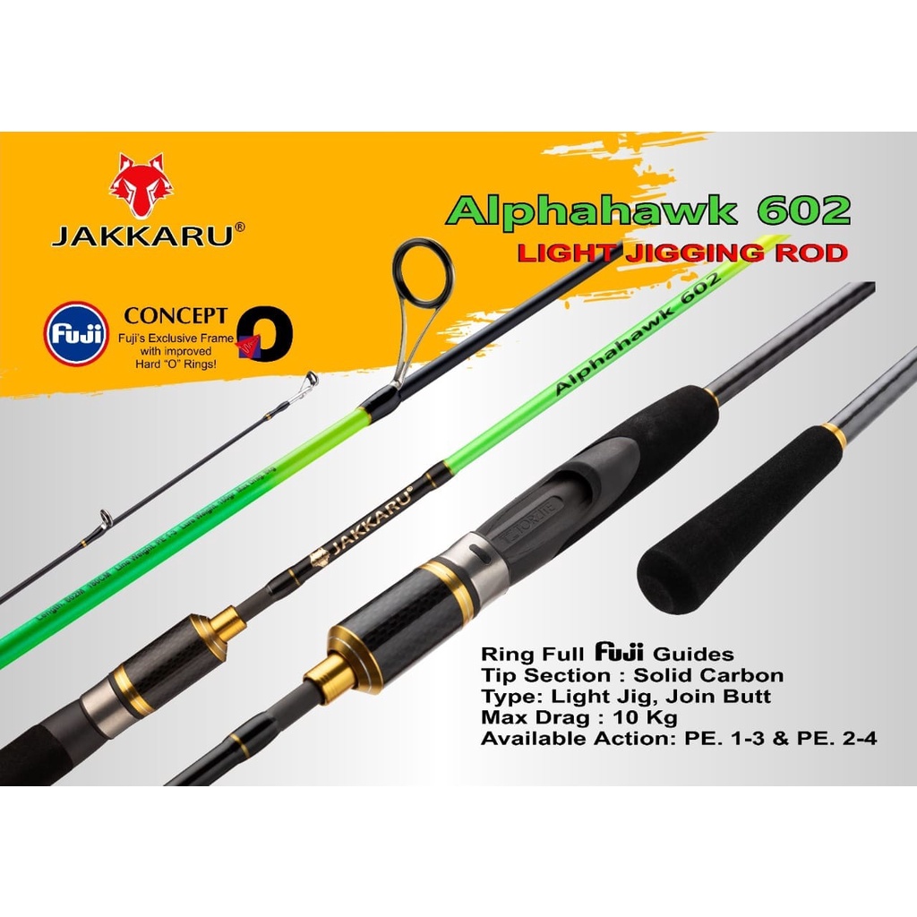 Rod JAKKARU LIGHT JIGGING ALPHAHAWK 180cm