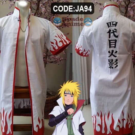 fashion bandung cewek cowok distro terbaru Jubah Hokage 4,yondaime minato,jaket anime naruto  V1B8