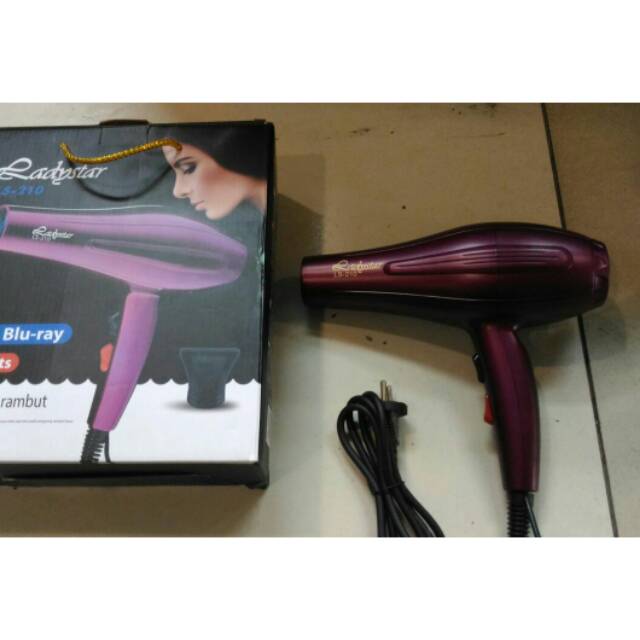 PROFESIONAL HAIR DRYER LADYSTAR ANION BLURAY MURAH/ PENGERING RAMBUT DAN BULU