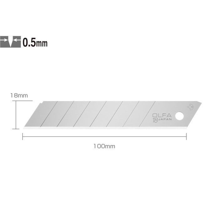 

Eklusif Refill Cutter 18Mm Lb-10B Spare Blade (10Pcs Per Pack) Olfa Hemat