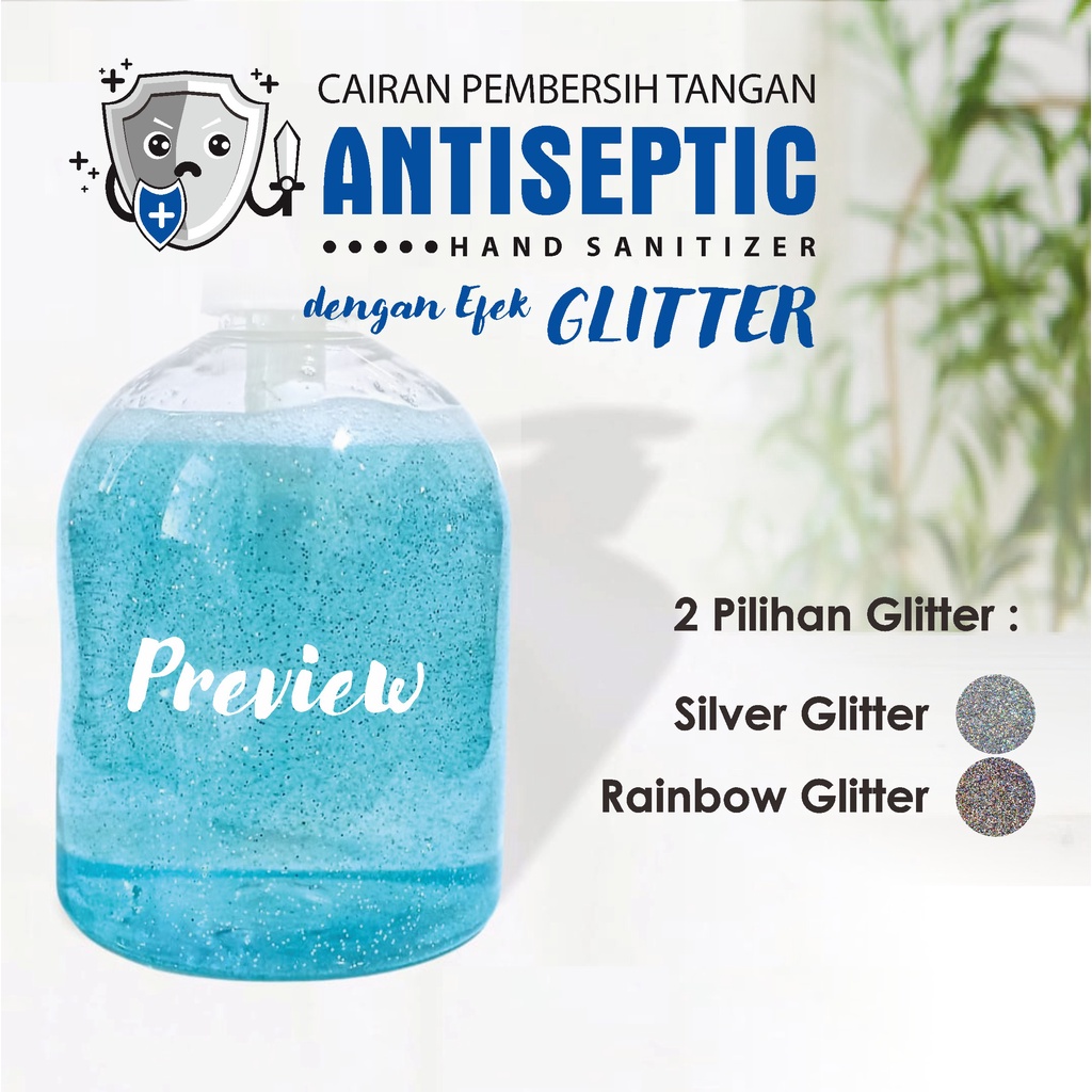 Hand Sanitizer Gel Antiseptic Aroma Segar Gilter Kemasan 1 Liter Jerigen+Free Bubble wrap