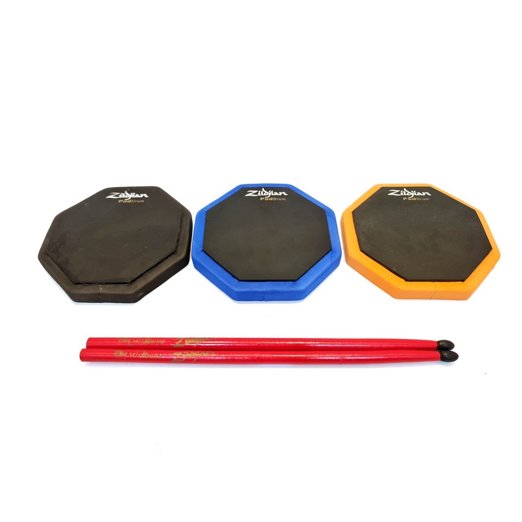 Drum Pad Ukuran 8 Inc Merk Zildjian Bonus Stik Drum Murah Jakarta Drumpad Alat Latihan Drum