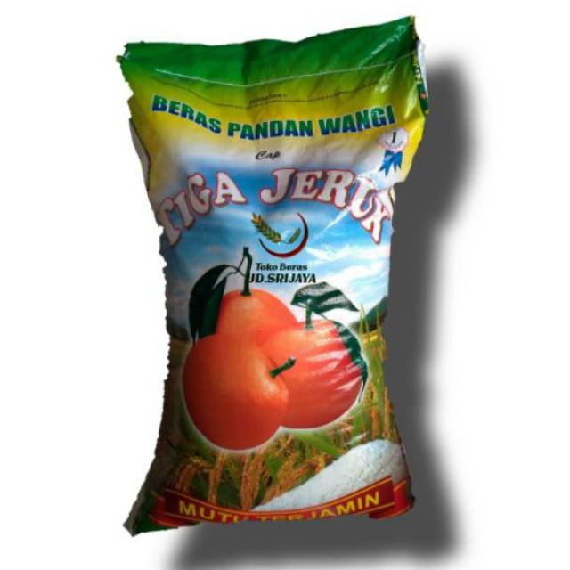 Beras Cap Tiga Jeruk Pandan Wangi Premium 20 Kg