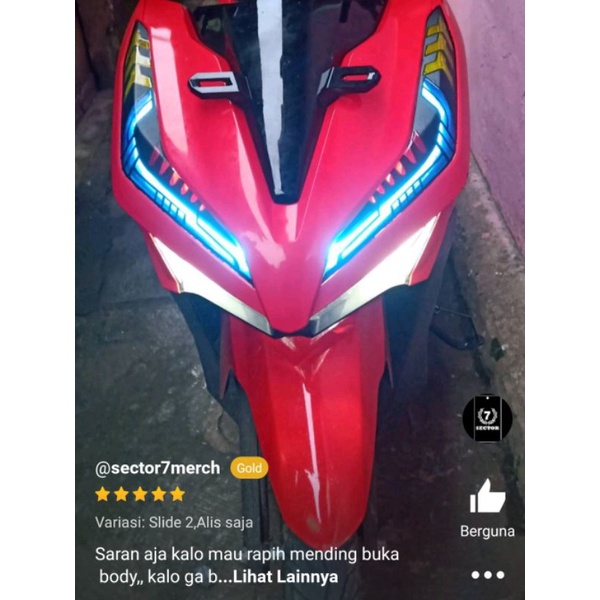 TERMURAH 1 SET SKOTLET/STIKER CUTTING MATA ELANG VARIASI HEADLAMP VARIO 125/150 NEW