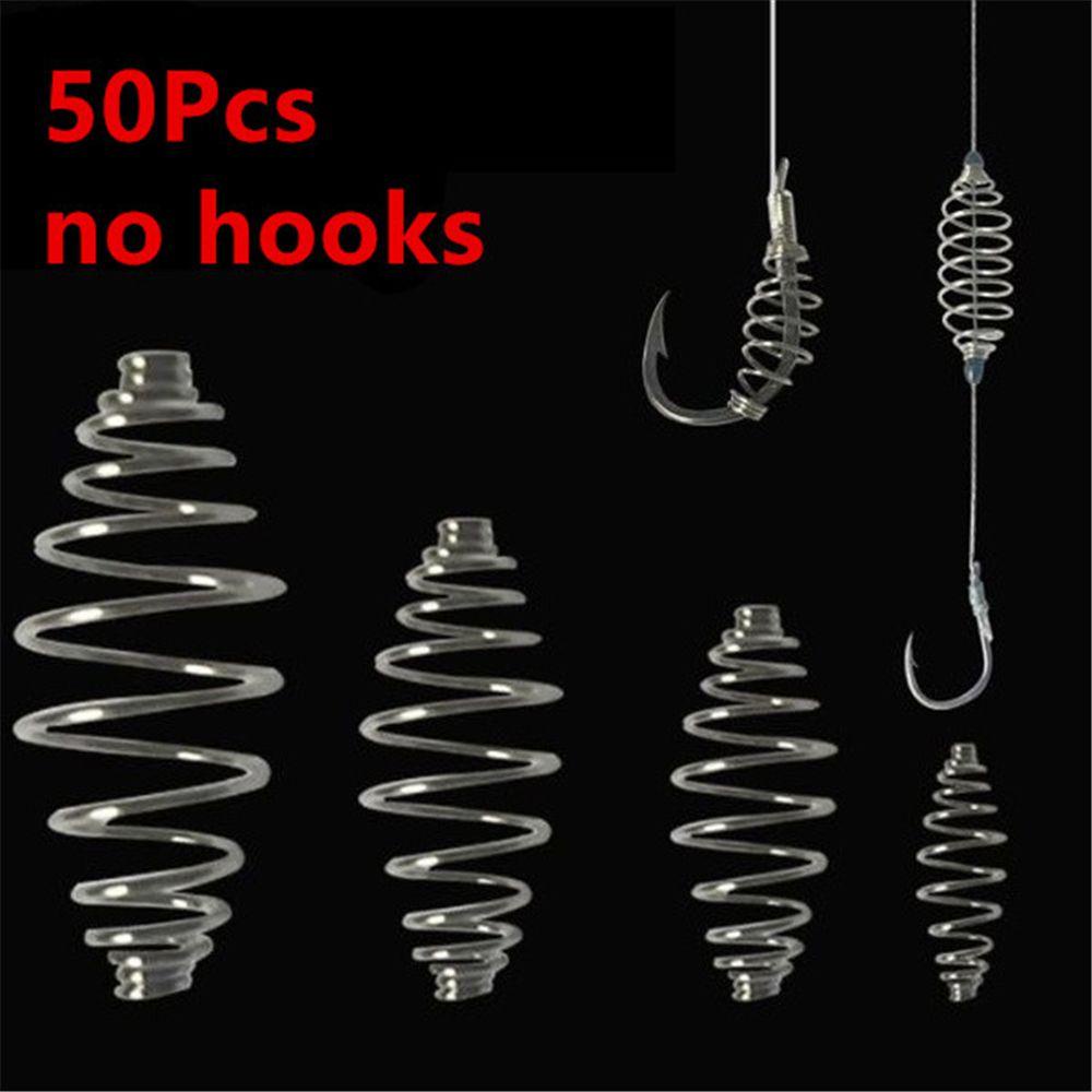 NICKOLAS1 Alat Pancing Mengambang Tahan Lama Bentuk Olive Feeder Cage Spring Carp Fishing