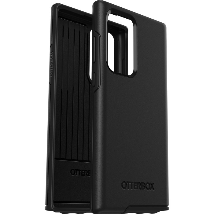 {SuheStore} Casing Samsung Galaxy S22 Ultra 5G OtterBox Symmetry Case - Black Limited