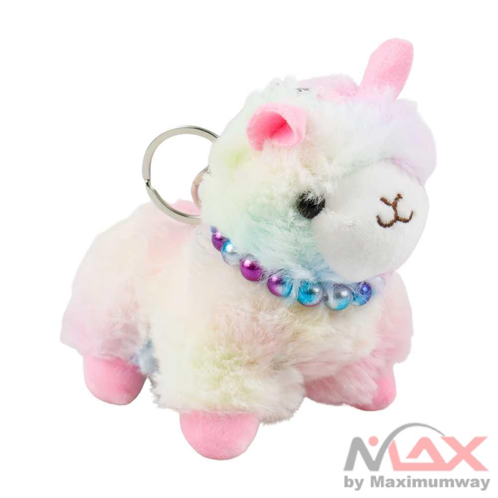 Boneka Gantungan Tas Gantungan kunci Aksesoris Tas lucu imut Gemes Lembut Boneka anjing cute Mainan Alpaca Toy Key Chain Gantungan Kunci Boneka Plush bentuk alpaca karakter kartun aksesoris tas wanita dan anak anak mainan boneka lucu gemes imut