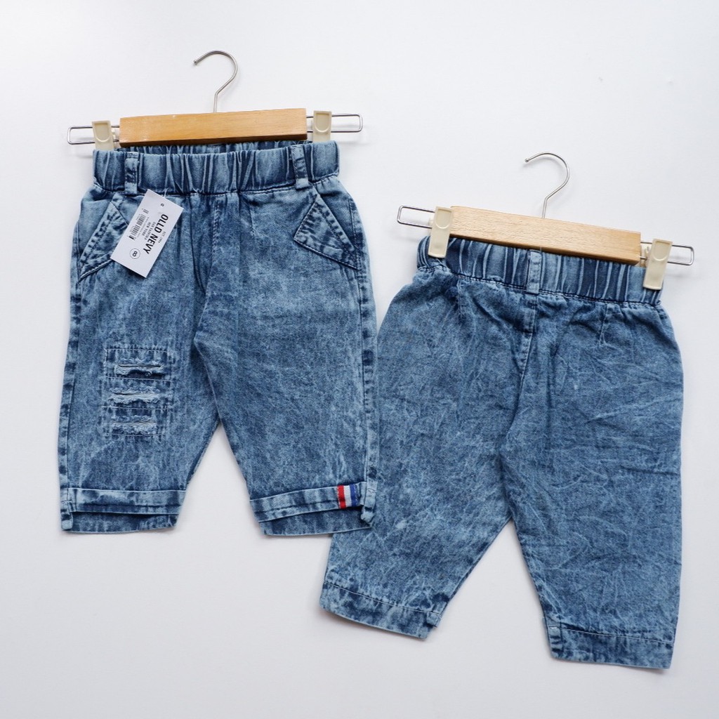 SHORTPANT RIPPED SNOW CELANA PENDEK JEANS ANAK 1-6 th Celana Pendek Anak