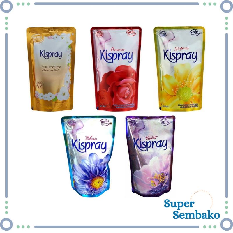 PEWANGI PELEMBUT PELICIN PAKAIAN BAJU KISPRAY AMORIS WANGI BUNGA REFILL 300ml