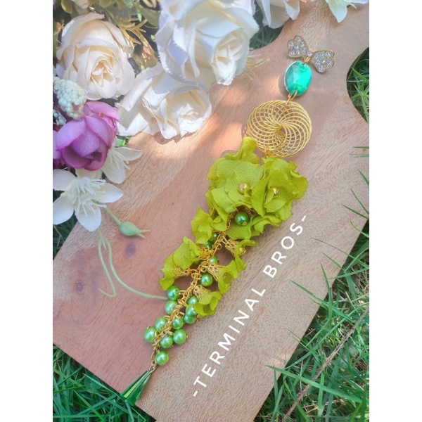 Bros Dagu Juntai Mawar Handmade Bros Dagu Juntai panjang Bros Dagu Juntai Mewah