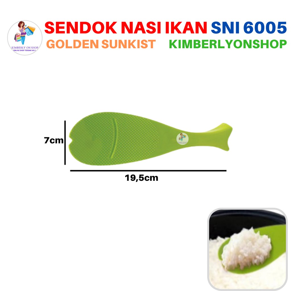 Sendok Centong Nasi Plastik Ikan Golden Sunkist SNI 6005