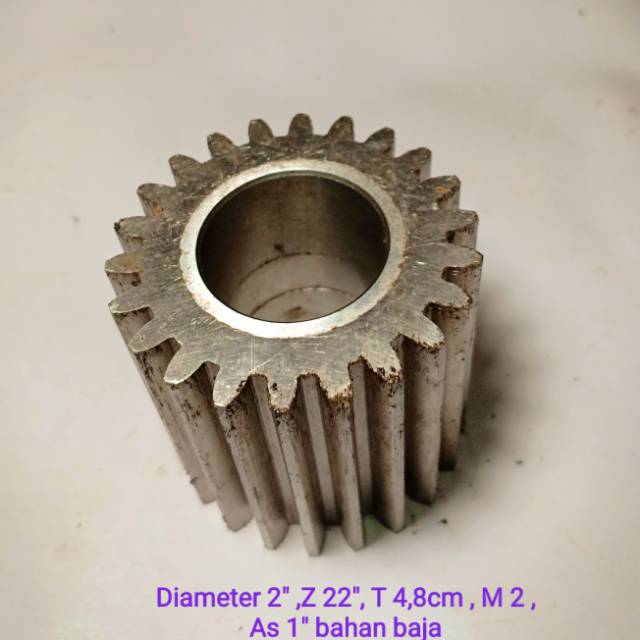 Pinion spur gear baja 2"  M2  Z22  As1"