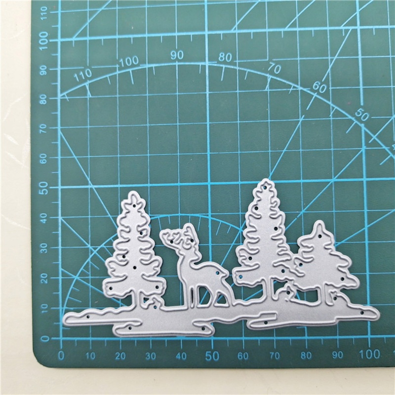 Cetakan Stensil Cutting Dies Motif Rusa Natal Bahan Metal Untuk Scrapbook Craft DIY