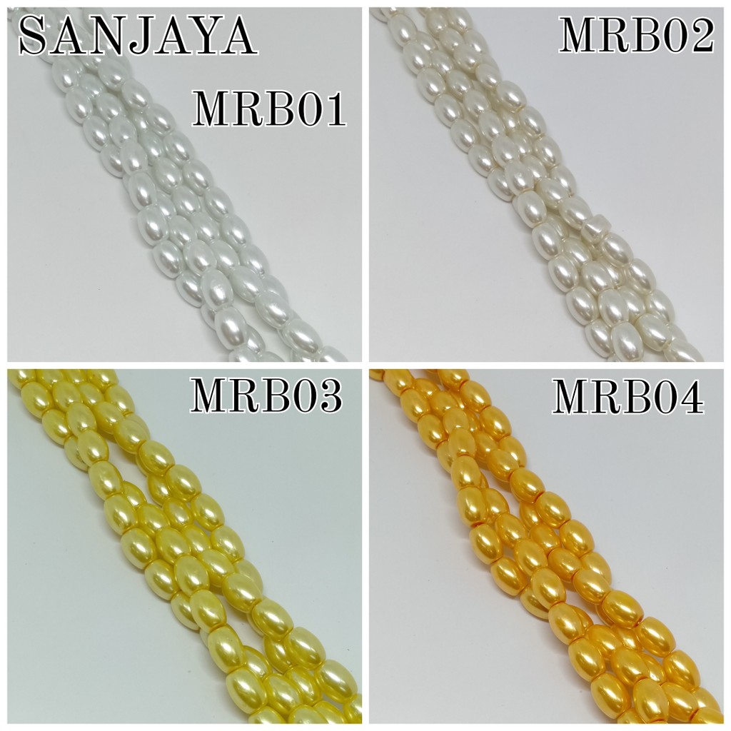 MUTIARA SINTETIS / MUTSIN 6X8 / MUTIARA BERAT LONJONG / MOTE RENTENG BERAT 6X8