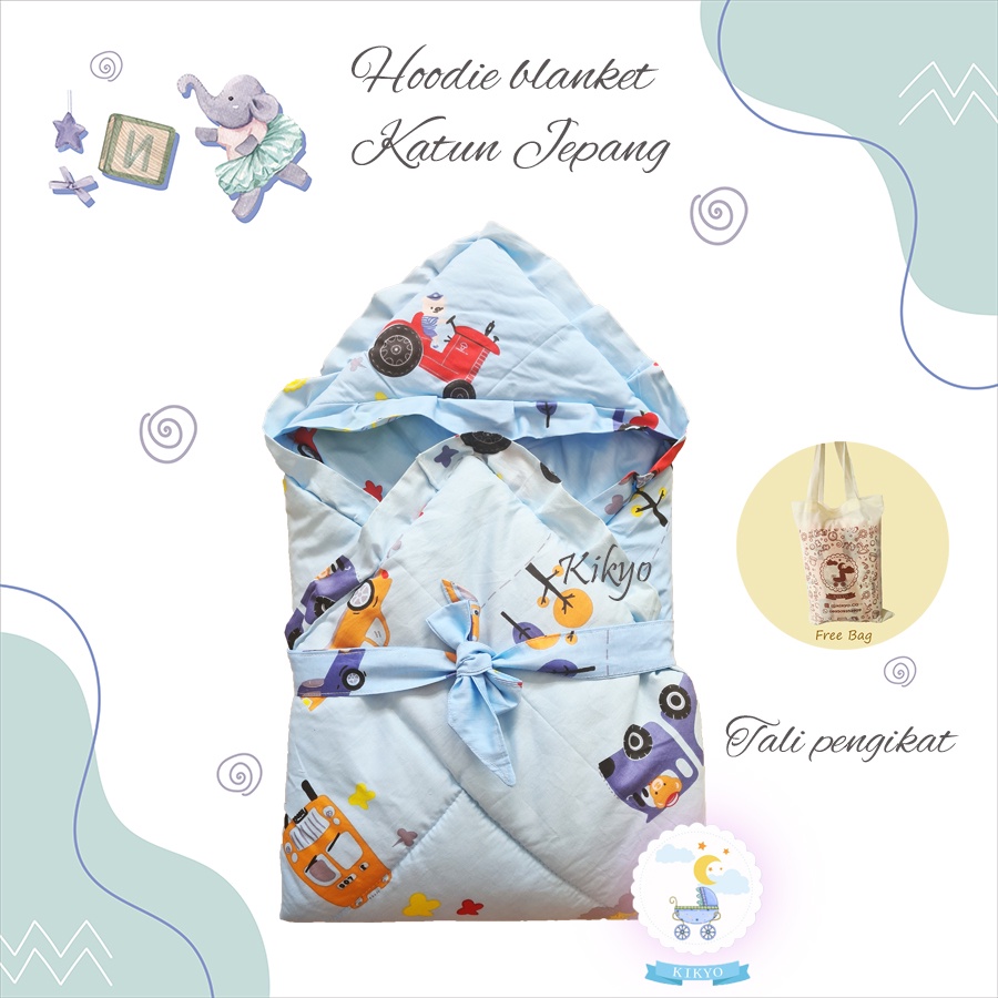 Hoodie Blanket Kuruma Katun Jepang Defect Selimut Topi Katun Jepang Selimut Bayi Baby Blanket